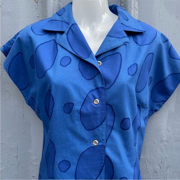 Marimekko Vintage 60’s/70’s Blue shift Dress, size 8 - Picture 3 of 5